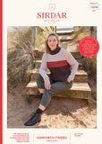 Sirdar Haworth Tweed D/K Ribbed Roll Neck Sweater Knitting Pattern 10698