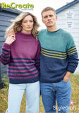 Stylecraft Recreate D/K Unisex Sweaters Knitting Pattern 9954