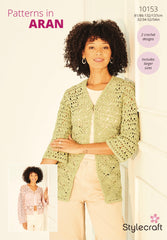 Stylecraft Soft Pastels Aran Crochet Kimono Pattern 10153