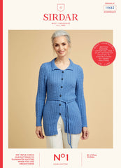 Sirdar No1 D/K Ladies Tiie Front Jacket Knitting Pattern 10662