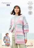 Stylecraft Chromatic D/K Ladies Cardigan Knitting Pattern 10120