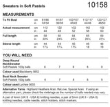 Stylecraft Soft Pastels Aran Sweater Knitting Pattern 10158
