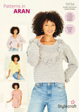 Stylecraft Soft Pastels Aran Crochet Sweaters Pattern 10154