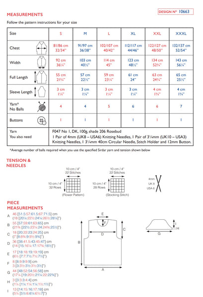 Sirdar No1 D/K Ladies Short Sleeve Top Knitting Pattern 10663