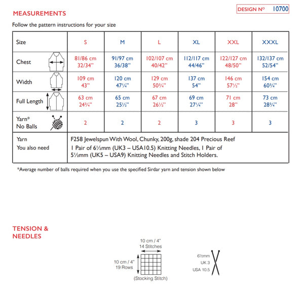 Sirdar Jewelspun Chunky Tank Top Knitting Pattern 10700