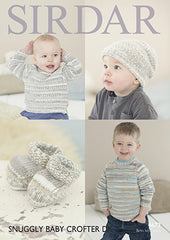 Sirdar Baby Crofter D/K Sweater Pattern 4672 Birth-7yrs