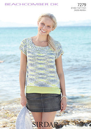 Sirdar Beachcomber D/k pattern Ladies 7279 size 24-46"