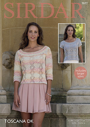 Sirdar Toscana Ladies Summer Top Pattern 7977