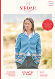 Sirdar Country Classic 4ply Ladies Fairisle Cardigan Knitting Pattern 10129