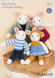 Stylecraft Mice Family Crochet Toy Pattern 8664