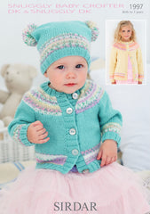 Sirdar Snuggly Baby Crofter D/K Cardigan Knitting Pattern 1997