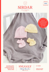 Sirdar Baby Bamboo D/K Blanket, Hats & Shoes Knitting Pattern 5482