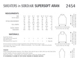 Sirdar Supersoft Aran Boys Sweaters Knitting Pattern Sizes 2-13yrs 2454