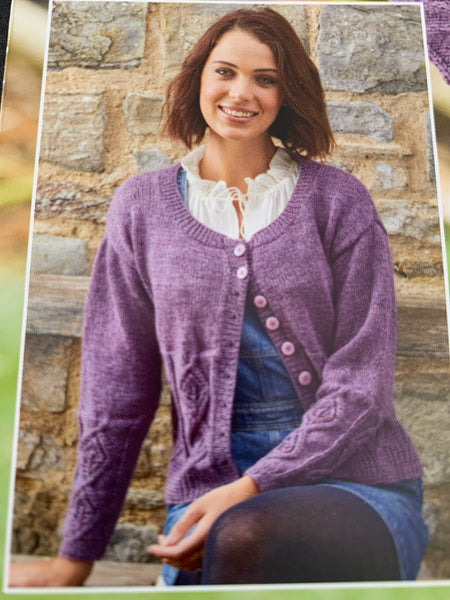 Stylecraft Life Vintage Look D/K Cable Sweater & Cardigan Knitting Pattern 9463