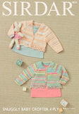 Sirdar Snuggly Baby Crofter 4ply Girls Cardigan Knitting Pattern 4820