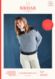 Ladies Cashmere Merino Silk D/K Ladies Sweater Knitting Pattern 10202