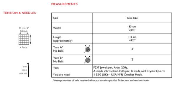 Sirdar Jewelspun Crochet Granny Square Blanket Pattern 10144