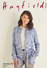 Hayfield Journey D/K Ladies Jacket Knitting Pattern 10103 PDF