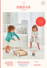 Sirdar Snuggly Baby Bamboo D/K Easy Knit Cardigan Knitting Pattern 5479