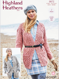 Stylecraft Highland Heathers Aran Ladies Knitting Pattern 9872