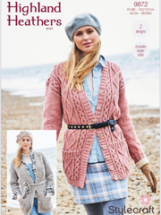 Stylecraft Highland Heathers Aran Ladies Knitting Pattern 9872