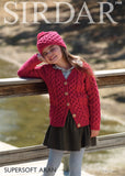 Sirdar Supersoft Aran Cardigan Knitting Pattern Sizes 2-13yrs 2468