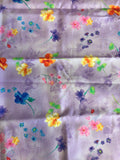 Rain Blossom on Lilac 100% Cotton Fabric