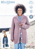 Stylecraft Bellissima Chunky Ladies Jackets Knitting Pattern 9701