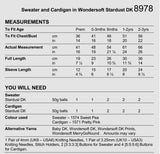 Stylecraft Wondersoft D/K Lacy Cardigan Knitting Pattern 8978