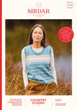 Sirdar Country Classic 4ply Ladies Fairisle Tank Top Knitting Pattern 10127